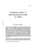 Production vivrière et approvisionnement urbain au Gabon